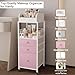 Makeup Organizer Cart with Drawers, Make up Organizers for Vanity, Floor Skincare Organizers- for Cosmetics, Nail Polish, Art Supply, Bathroom Vanity Desktop Organizer (White)