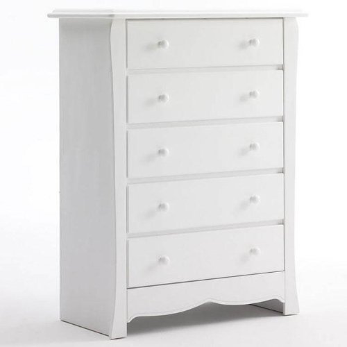 Graco Kimberly 5 Drawer Chest, White Nursery Dressers Baby