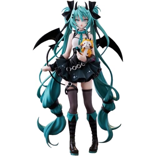 Jilijia Figura de Anime Miku Estatua Linda Pequeña Mapache Estilo Miku Figura de Acción Modelo Colecciones Decoración de Escritorio Regalo de Cumpleaños de Navidad para fans del anime 18 cm