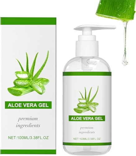 Gel de Aloe Vera Orgánico, Gel After Sun de Aloe Vera, Geles Hidratantes y Suavizantes No Pegajosos para Piel Seca y Quemaduras Solares
