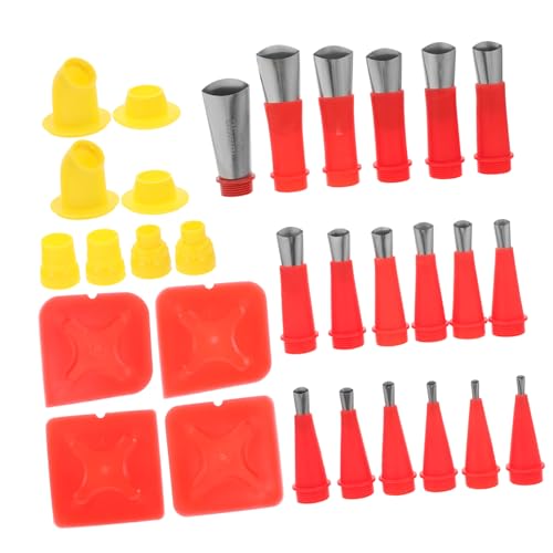 NUOBESTY 1Juego Boquillas De Calafateo Con Extensiones y Accesorios Para Hogar Cocina y Herramienta Práctica De Inoxidable