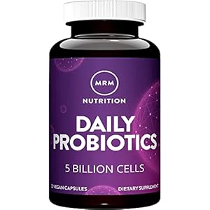 MRM Nutrition Daily Probiotics | Intestinal + Immune Health | Prebiotics + postbiotics | 5 Billion Cells | Good Bacteria for Gut Health| 16 Bacterial strains | Shelf Stable | 30 Servings