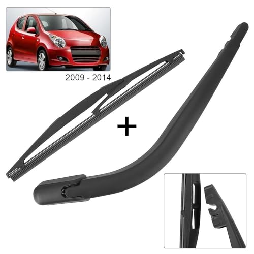 Kit de escobillas y brazos de limpiaparabrisas traseros para Suzuki Alto 2009-2014 de coche 4