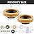boeemi Wax Ring Toilet Kit,Includes Flanges and Bolts for reinstalling The Toilet,Fits 3-inch or 4-inch Waste Lines(2 PCS)