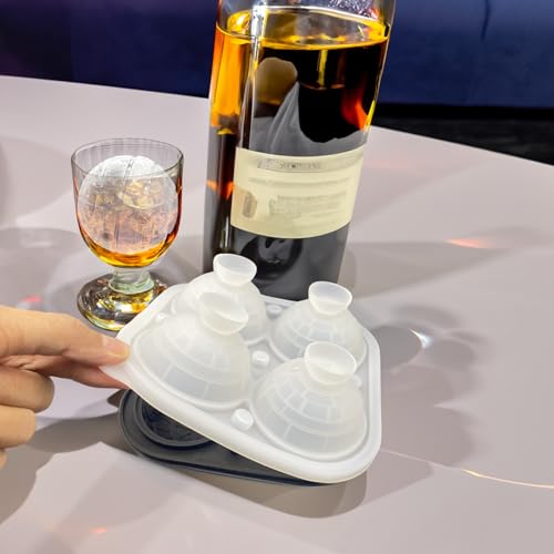 Molde de silicona para 4 cubos hielo esféricos 2.2" miniatura 4