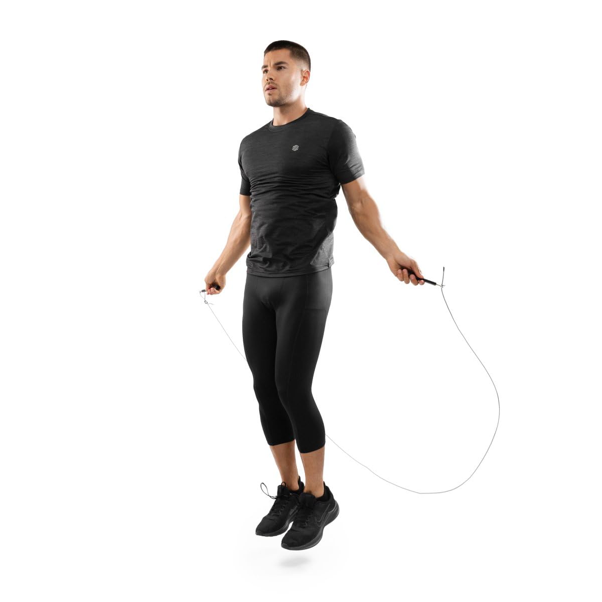 SIROKO Mallas Deportivas Capri Fitness Enlli Negro