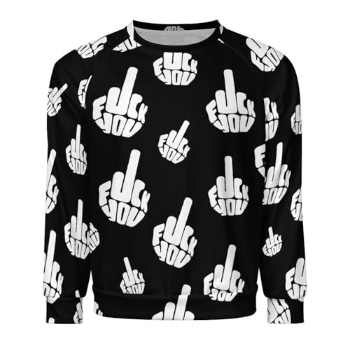 Fck You Men's Crewneck Sweatshirt Pullover Long Sleeve Casual Tops4