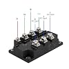 DFA Inverter Diode Bridge Rectifier 200A A160 High Power 6 Terminals Current Conversion Module, Copper Base PC Rectifier Bridge Controllable Module (DFA200AA160)