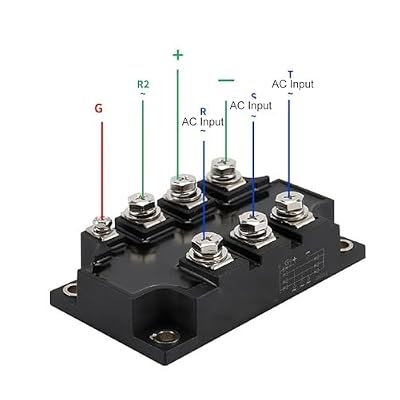 DFA Inverter Diode Bridge Rectifier 200A A160 High Power 6 Terminals Current Conversion Module, Copper Base PC Rectifier Bridge Controllable Module (DFA200AA160)