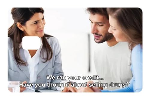 We Ran Your Credit, Credit Card Skin Debit Card Stickers for Key, Debit, Credit, Bank Card 4PCS Card Skin for Adults