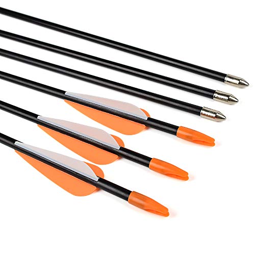 Elong Fiberglass Arrows Archery 26 Inch Target Shooting Practice Safetyglass Recurve Bows Suitable for Youth Children Woman Beginner (6 pcs) - Thumbnail 5