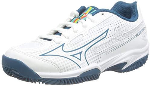 Mizuno Supera Star Jr. CC, Scarpe da Tennis, Wht Maroccanb Turchese, 36.5 EU