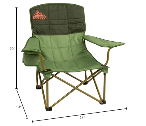 Image of Kelty Lowdown Folding Chair, Camping Seat for Backyard Parties, Soccer Saturdays, Concerts, Beach, Tailgating (Dill)
