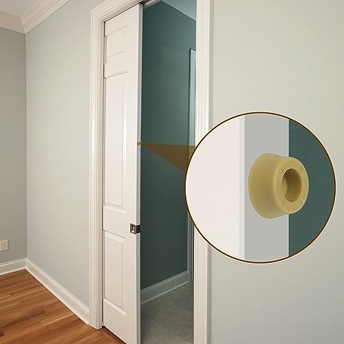Image of 13 /16 inch Pocket Door Ball Bearing Hangers Fit Kenna-Frame, Crawford & Press-Rite Doors V-Type Tracks, Upgraded N 7065 with Quad-Wheel, 3 /4 inch C.T.C., Min. 1 inch Thick Doors, 2 Pack