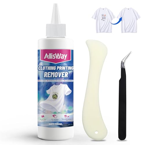 AllisWay Druckecke Flexentferner Flockentferner Flockentferner Entferner Cleaner flock Entferner Einfach Schnell Mild und Reizfrei Geeignet zur Entfernung von Fehldrucken auf Textilien