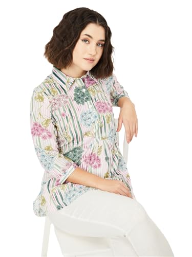 Image of Max Women's Cotton Blend Printed Regular Kurta
