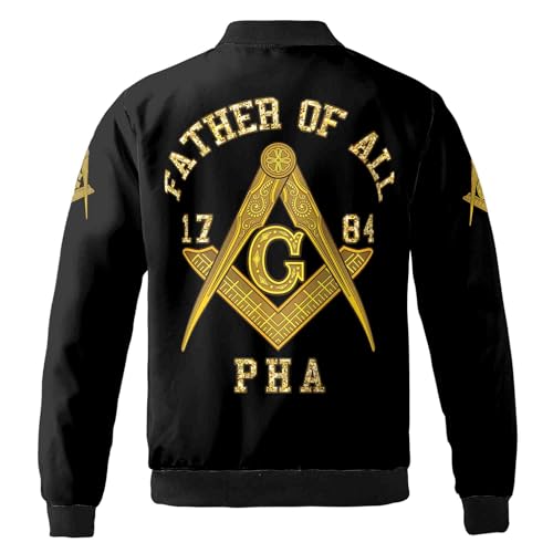 Customize Name F. & A.M. Father of All PHA Freemasonry Masonic Bomber Jacket3