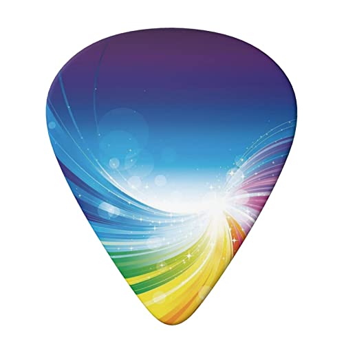 Rainbow Background Lot de 6 médiators pour guitare acoustique, guitare électrique, basse, ukulélé – fins, moyens et… - Les Beatles, Paul McCartney, John Lennon, RIngo Starr, George Harrison Rainbow Background Lot de 6 médiators pour guitare acoustique, guitare électrique, basse, ukulélé – fins, moyens et… – Image 4