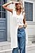 Cakulo Womens Sleeveless Spring Summer Crochet Cardigans Beach Cover Up Boho Long Sweater Vest Tops 2026 White XL