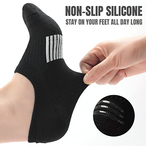 Image of No Show Socks Womens Cushioned Low Cut Invisible Footies for Running Athletic Ankle Socks 6 Pairs
