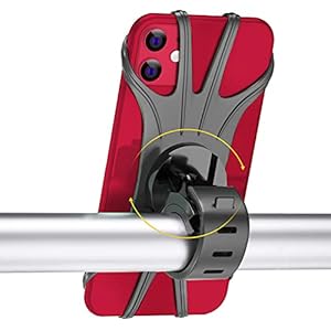Fietstelefoonhouder, 360 draaibaar Verstelbaar Afneembaar siliconen Fietstelefoonhouder, Fietstelefoonhouder Universeel voor 4 “-6.5” Schermgrootte Telefoons, Compatibel voor iPhone / Huawei Mate / Samsung Galaxy-serie