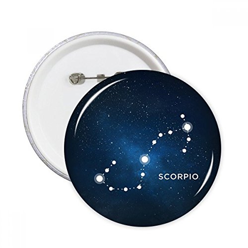 Scorpion constellation cadeau badge rond décoration de vêtements pour anniversaire astro 5pcs