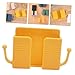 OUNONA Wall-Mounted Phone Charging Storage Box Adhesive Remote Control Holder for Home Office Versatile Organizer for Phones and Cables Easy Installation Modern Design Yellow