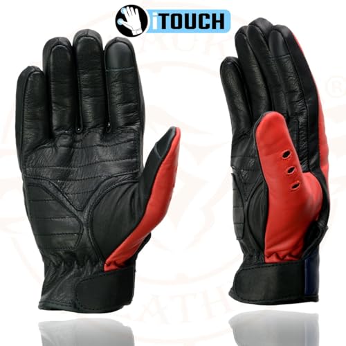 Image of Milwaukee Leather Men's Leather Motorcycle Gloves - Gel Padded Palm, Adjustable Wrist, Riding Gloves - X-Small