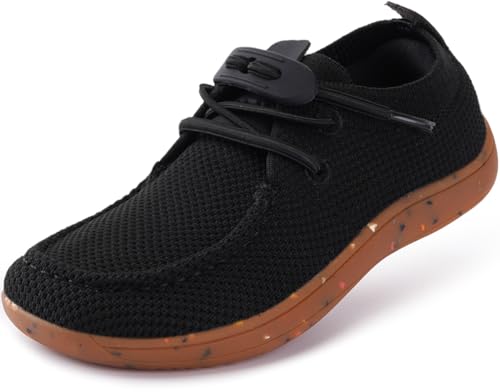 WHITIN Kid's Barefoot Loafer Black Gum + Kid's Barefoot Sneaker Black Gum Size 10.5 Wide Toddler