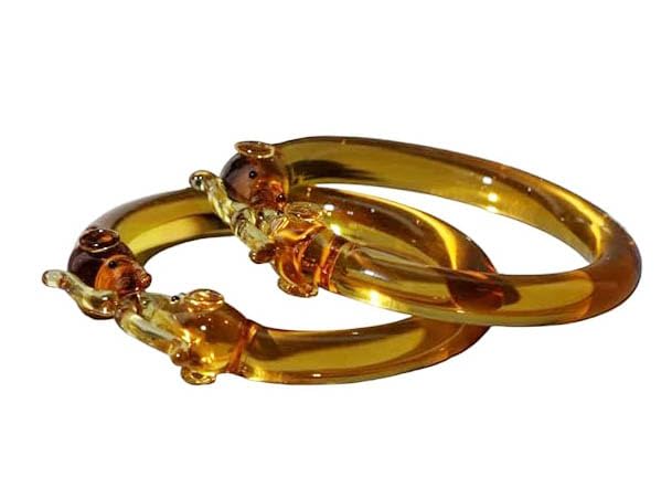Golden Elephant Design Glass Kada for Women | Fancy Glass Kada for Girls & Ladies (Hathi) (Golden, Large 2-8) (B0CPY8W4CS) Amazon Price History, Amazon Price Tracker