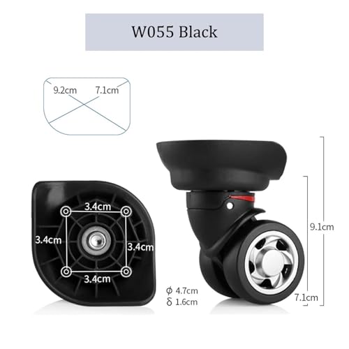 W055 Universal Wheel Silent and Wear-Resistant Special Reinforced Luggage Password Box Accessories Wheels Parts(2pcs)2