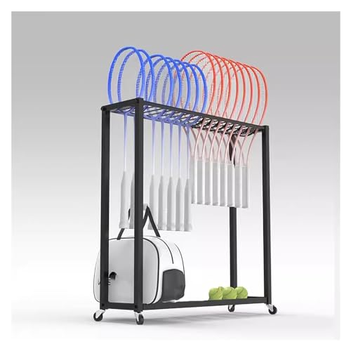 Support raquette badminton en acier vertical pour rangement balles de tennis