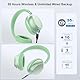 T-fun NC35 Hybrid Kopfhörer mit Aktiver Geräuschunterdrückung,Kabellose Over-Ear mit Räumlichem Klang,Transparenzmodus,Bluetooth 5.3,EQ über App,55 Stunden Spielzeit für Reisen/Arbeit