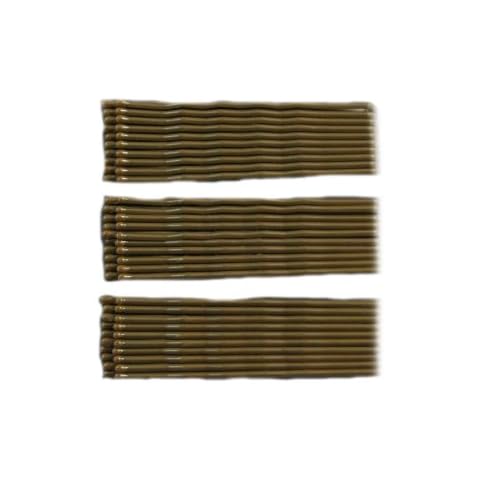 30 Extra Long Brown Kirby Hair Grips Cover