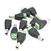 Xenocam 10 Pack 2.1mm x 5.5mm Male CCTV Camera DC Power Adapter Connector