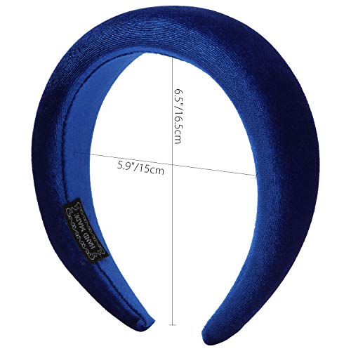 Folora 2 stks Gewatteerde Fluwelen Hoofdbanden Mode Dik Fluwelen Jaren 90 Haaraccessoires Brede Hoofdband voor Dames en… - Image 3