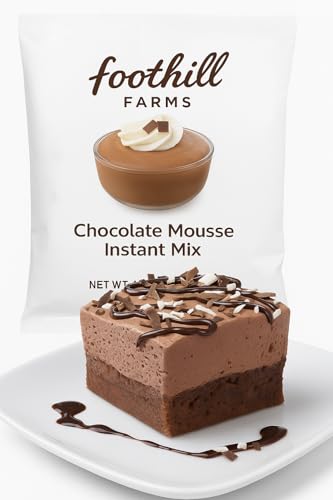 Foothill Farms Chocolate Mousse Instant Mix – 16 oz Pouch, Easy No-Bake Dessert, Rich & Creamy, Single Pack