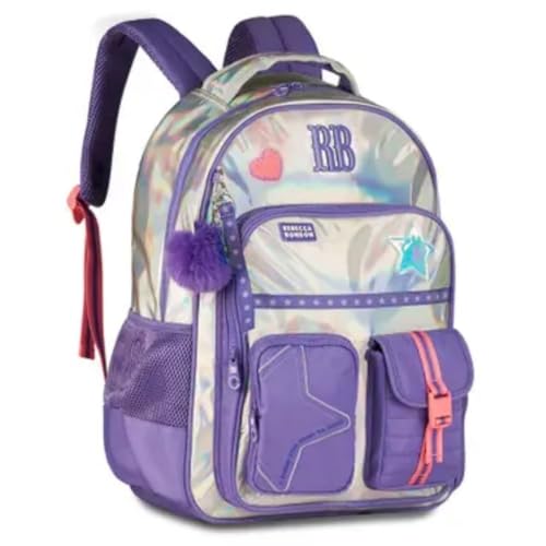 Mochila Juvenil Rebecca Bonbon Holográfica Original LILAS