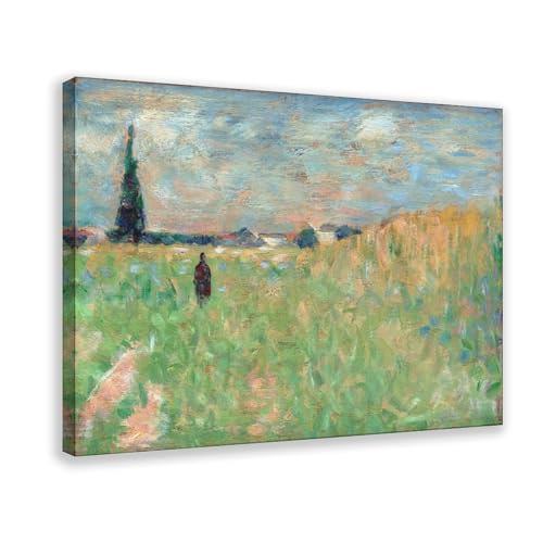 Impression sur toile paysage d'été Georges Seurat cadre déco murale salon