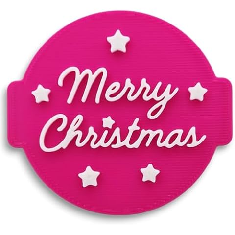Merry Christmas 6cm Cookie Stamp by 1066 Factory Cover