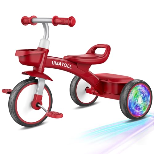 Umatoll Toddler Tricycle for 18 Month to 4 Year Old Boys Girls,Toddler Bike Toys with Adjustable...