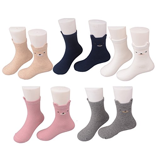 Tandi - Calcetines - para niña Multicolor Cute Bear 27/30 EU / 15/17 cm