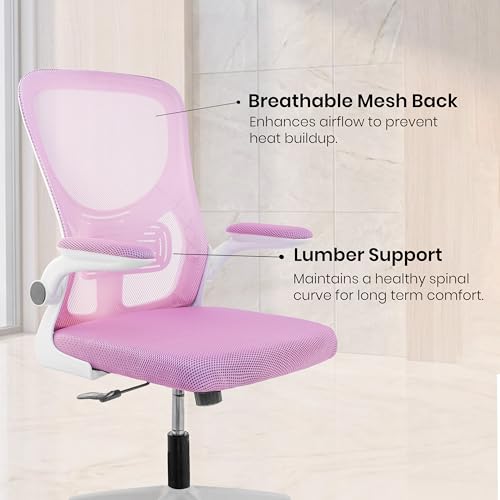 Image of Casa Copenhagen Pink White | Mid Back Imported Mesh Fabric Boss Office Chair | Y Design Ergonomic Back Support | 2D Aero Design Adjustable Armrests | Synchro Tilt Lock Mechanism