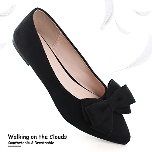 Image of Dear Time Women's Ballet Flats Dress Ballet Shoes Slip on for Office Work Comfortable Shoes