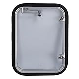 Konstruktion --- Dieses aus hochwertigem Edelstahl, Aluminiumlegierung, Gummi und gehärtetem Glas gefertigte Bootsfenster ist auf Langlebigkeit ausgelegt und bietet Haltbarkeit und eine lange Lebensdauer auch unter schwierigen Meeresbedingungen.