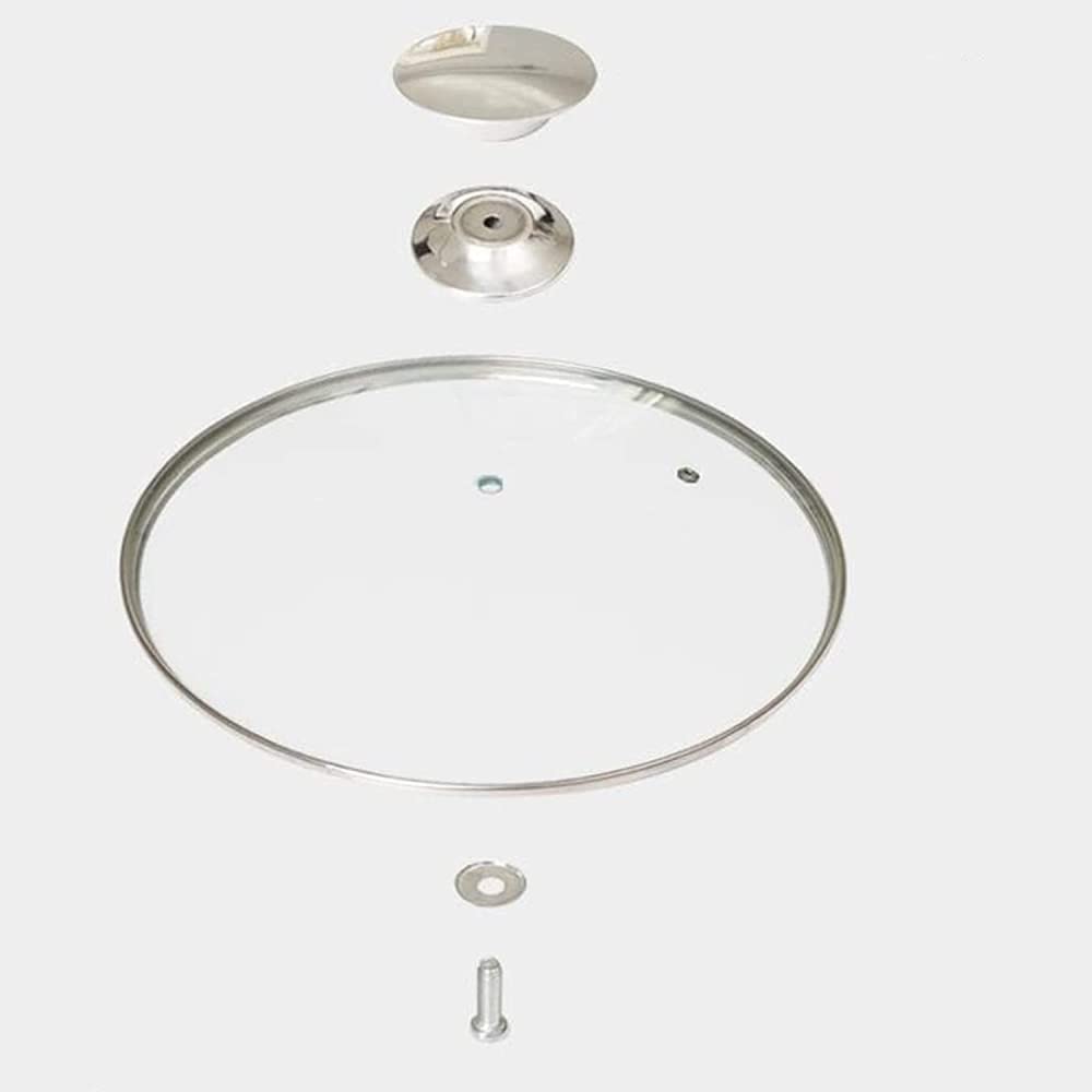 Tapas De Repuesto 31cm-36cm, Tapa De Olla Tapa De Vidrio De Repuesto Cúpula De Acero Inoxidable Cubierta De Wok Vidrio Para Muchas Ollas Sartenes Práctica Sartén De Cocina(Size:33CM)