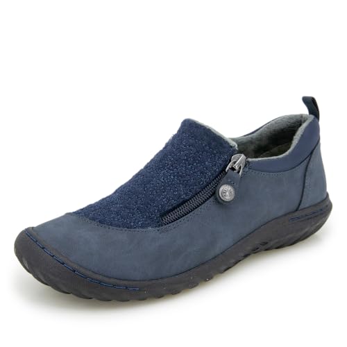 Image of JBU Women's Elodie Comfortable Casual Flexible Arch Support APMA Accepted Side-Zip Walking Flat