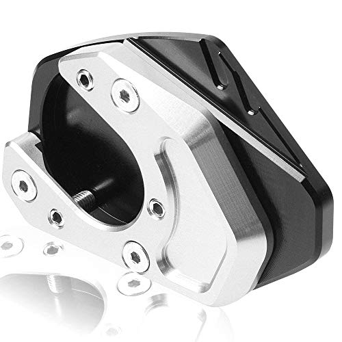 Motocicleta Pata De Cabra Lateral De Aluminio CNC Soporte Ampliar/Fit For - KTM Duke / 690 Enduro SMC 990 Adventure 950 / R 990 Supermoto R/T (Color : Black Silver)