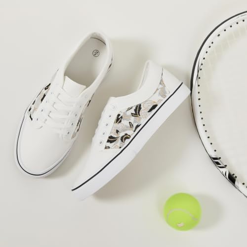 Image of yageyan Men's Low Top Canvas Walking Shoes Lace-up Fashion Sneakers Casual
