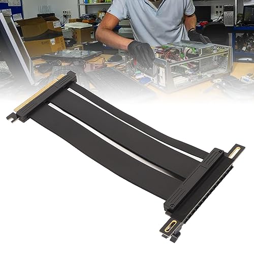 Cable elevador PCIE 4.0 para montar GPU vertical en setup gaming con extensor flexible de 20cm 4